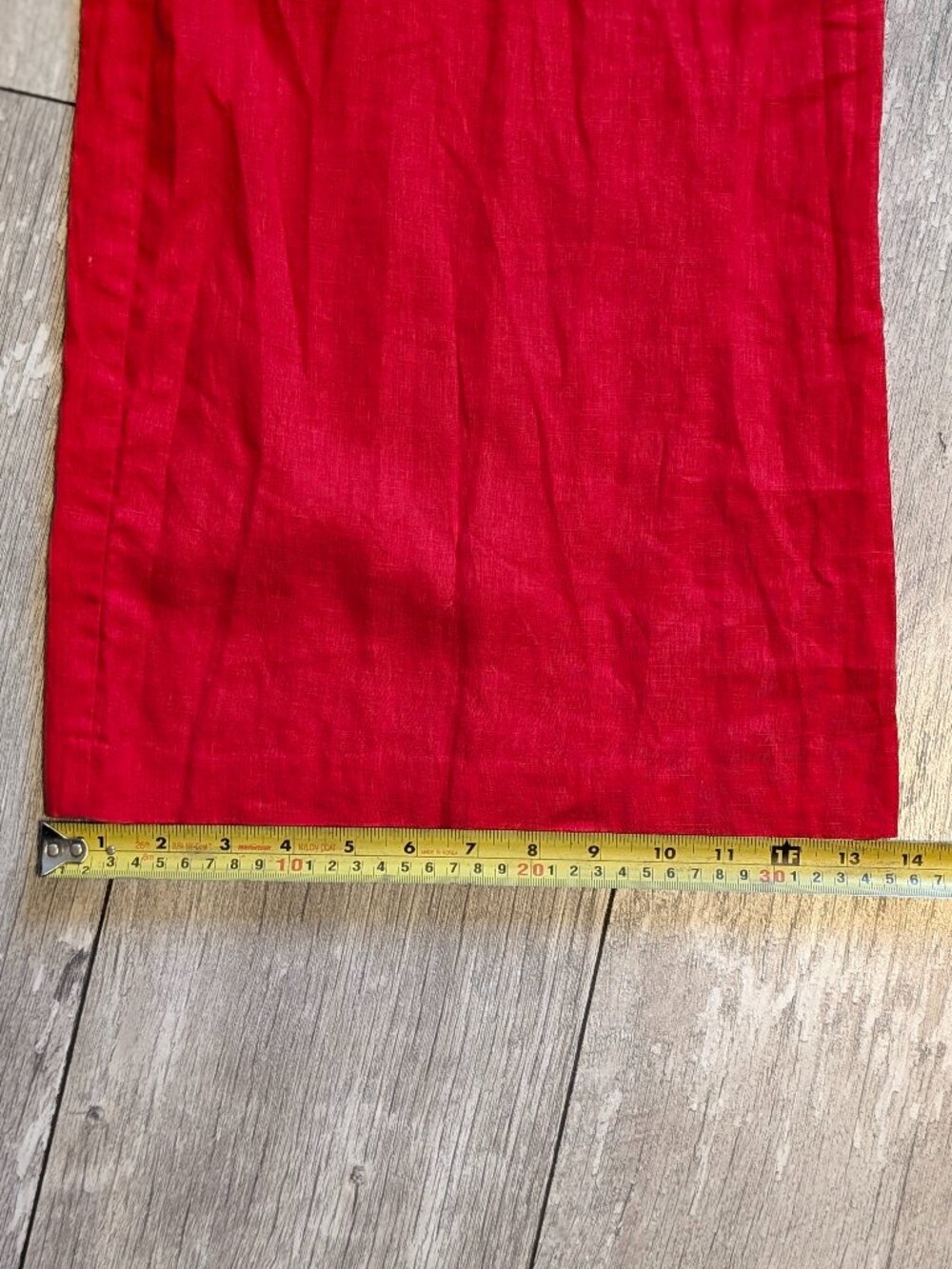J.Crew Poppy Red 100% Linen Cropped Wide Leg Jumpsuit 8 Resort Coastal Travel - Picture 14 of 14